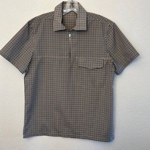 Zara quarter zip collared checkered shirt size M